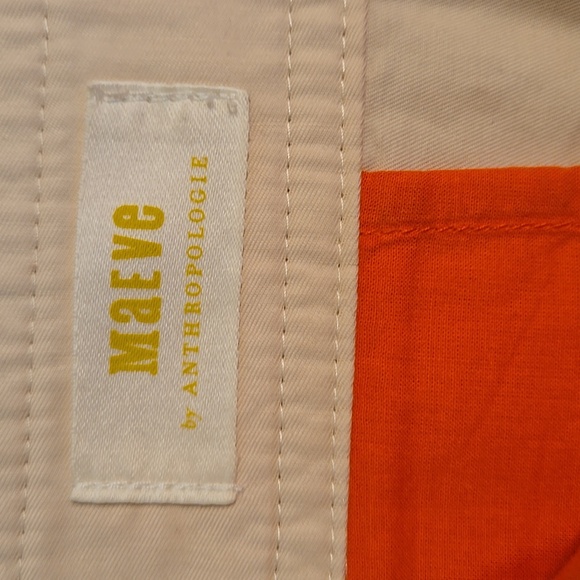 Anthropologie Maeve Utility Barrel Trouser Chino Neutral Pocket Pants NWOT - Picture 13 of 16